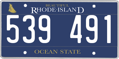 RI license plate 539491
