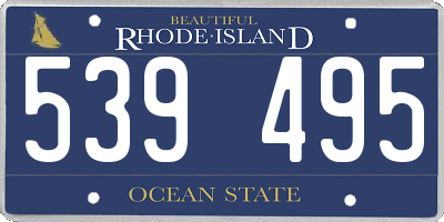 RI license plate 539495