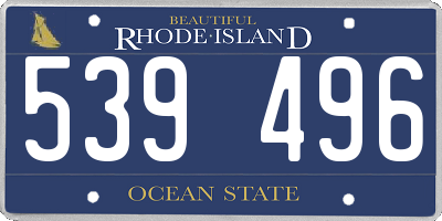 RI license plate 539496