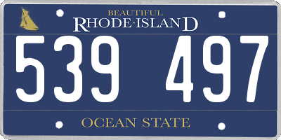 RI license plate 539497