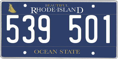 RI license plate 539501