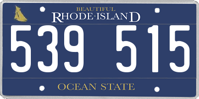 RI license plate 539515