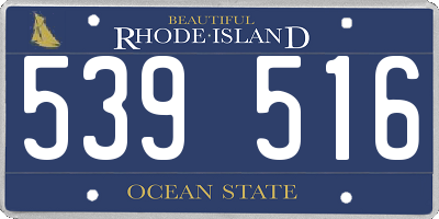 RI license plate 539516
