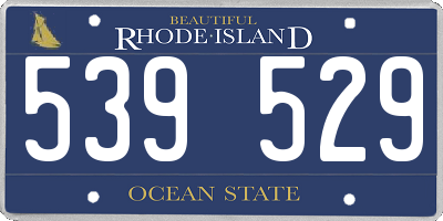 RI license plate 539529