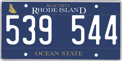 RI license plate 539544