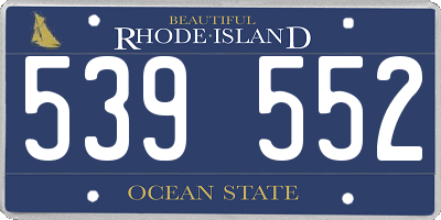 RI license plate 539552