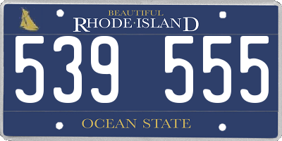 RI license plate 539555