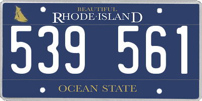 RI license plate 539561