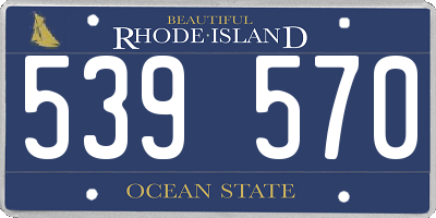 RI license plate 539570