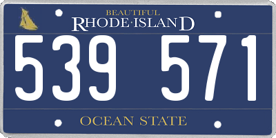 RI license plate 539571