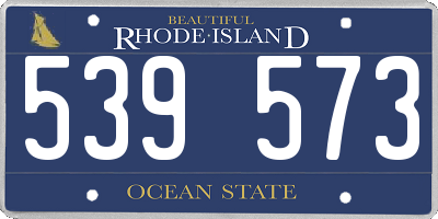 RI license plate 539573