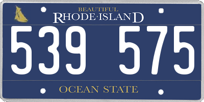 RI license plate 539575