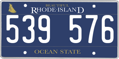 RI license plate 539576