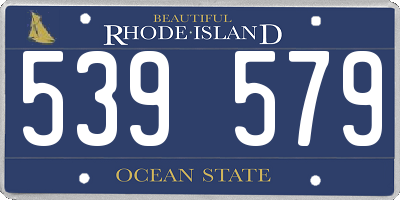 RI license plate 539579