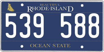 RI license plate 539588