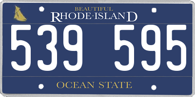 RI license plate 539595