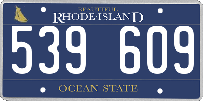 RI license plate 539609