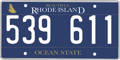 RI license plate 539611
