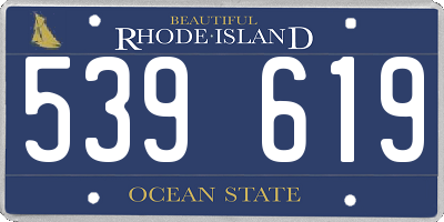 RI license plate 539619