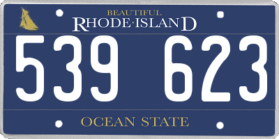 RI license plate 539623