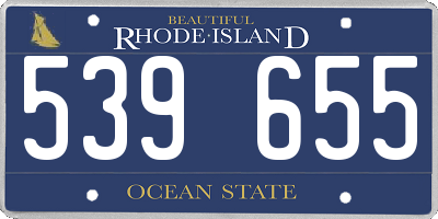 RI license plate 539655