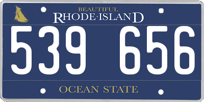 RI license plate 539656