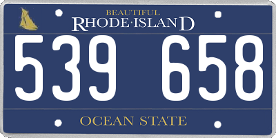 RI license plate 539658