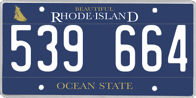 RI license plate 539664