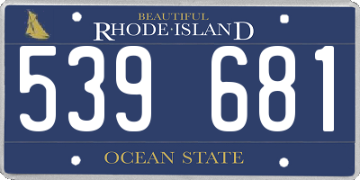 RI license plate 539681