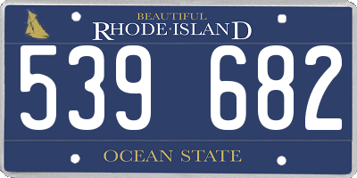 RI license plate 539682