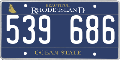 RI license plate 539686