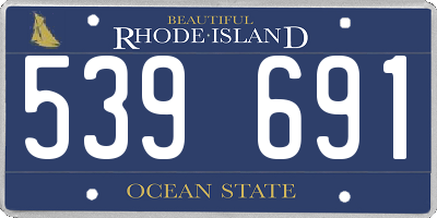 RI license plate 539691