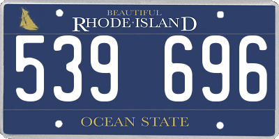 RI license plate 539696