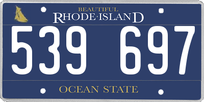 RI license plate 539697