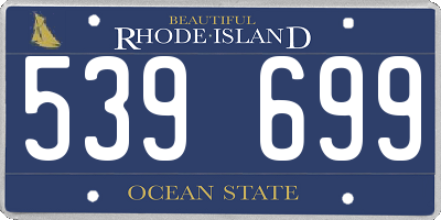 RI license plate 539699