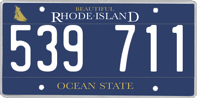 RI license plate 539711