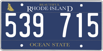 RI license plate 539715