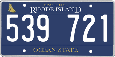 RI license plate 539721
