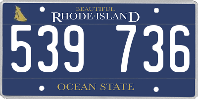 RI license plate 539736