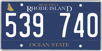 RI license plate 539740