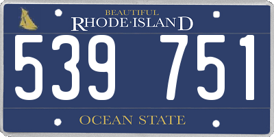 RI license plate 539751
