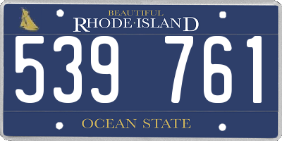 RI license plate 539761