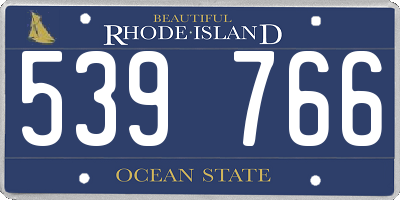 RI license plate 539766