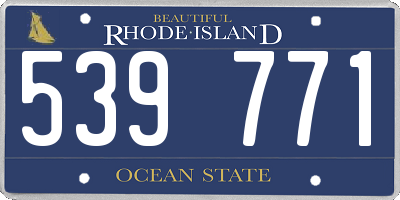 RI license plate 539771