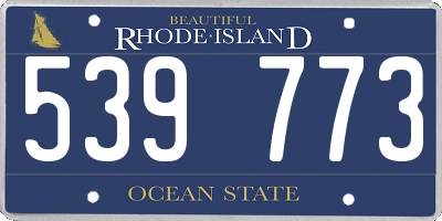 RI license plate 539773