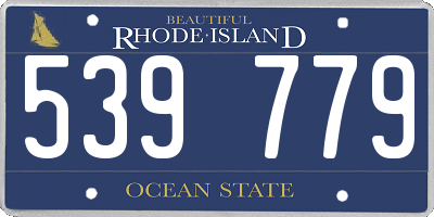 RI license plate 539779