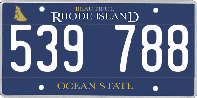 RI license plate 539788