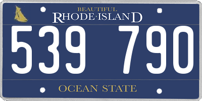 RI license plate 539790