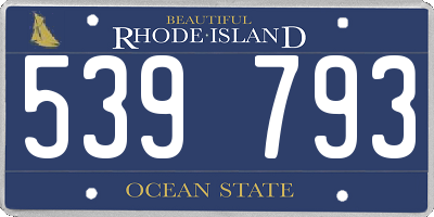 RI license plate 539793