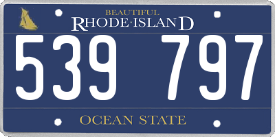 RI license plate 539797